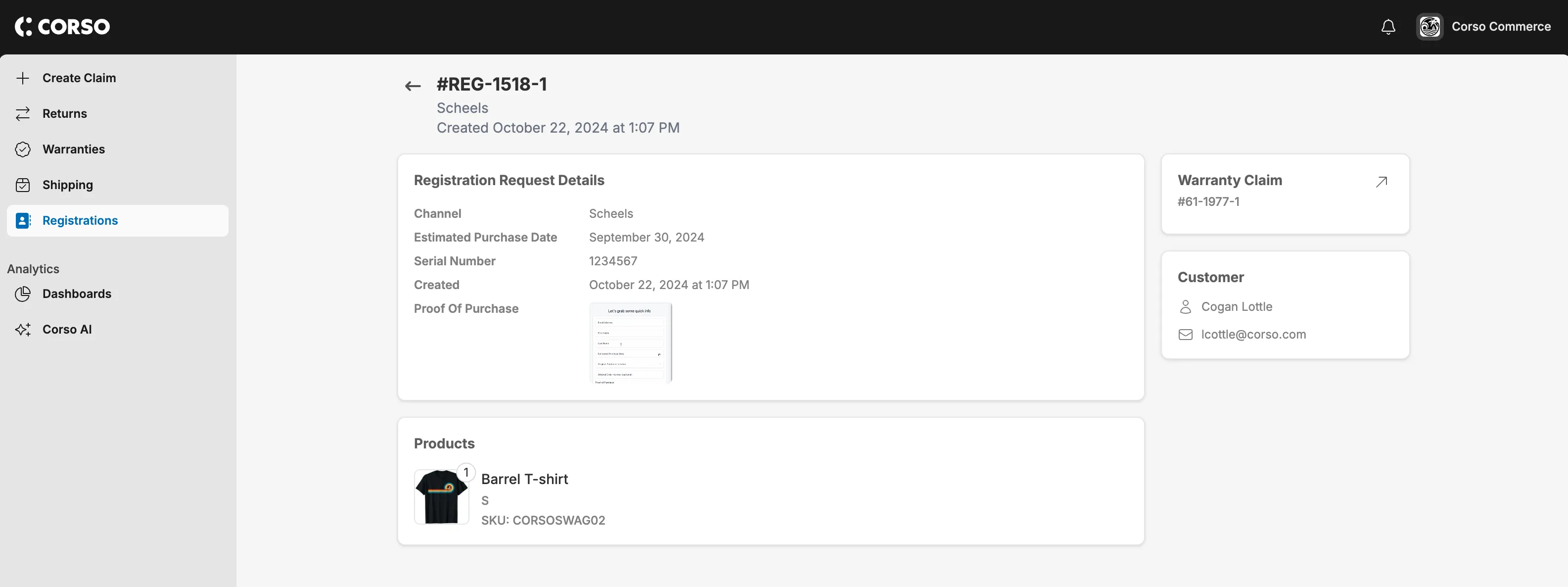 Admin dashboard screenshot