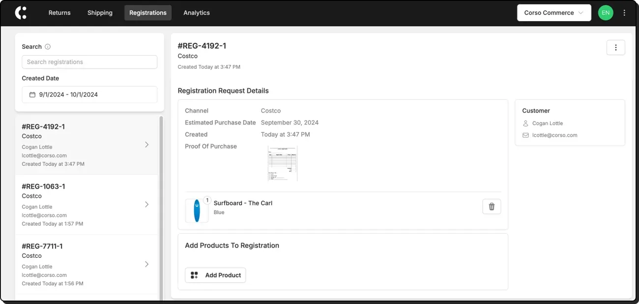 Admin dashboard screenshot